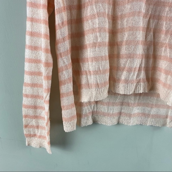 Sadie & Sage Boutique Sherbert Striped Semi Sheer Sweater Top Blouse Small (NWT) - Picture 4 of 9